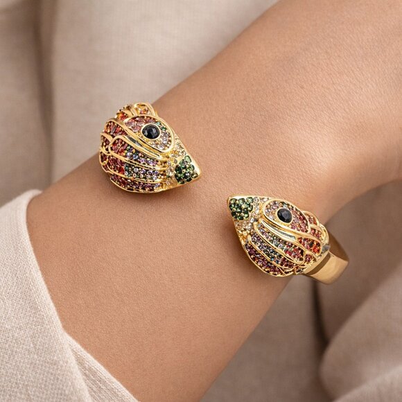 Kurt Geiger London Eagle Bangle Bracelet – Crystal Statement Bracelet - Picture 7 of 12